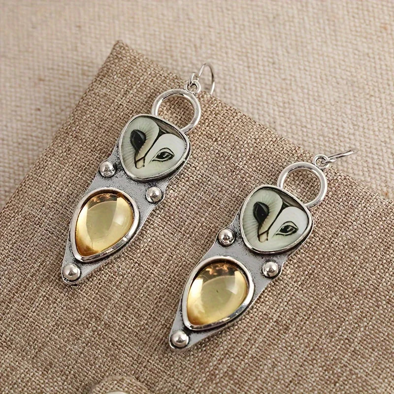 Boucles d'Oreilles Hibou Bohémien